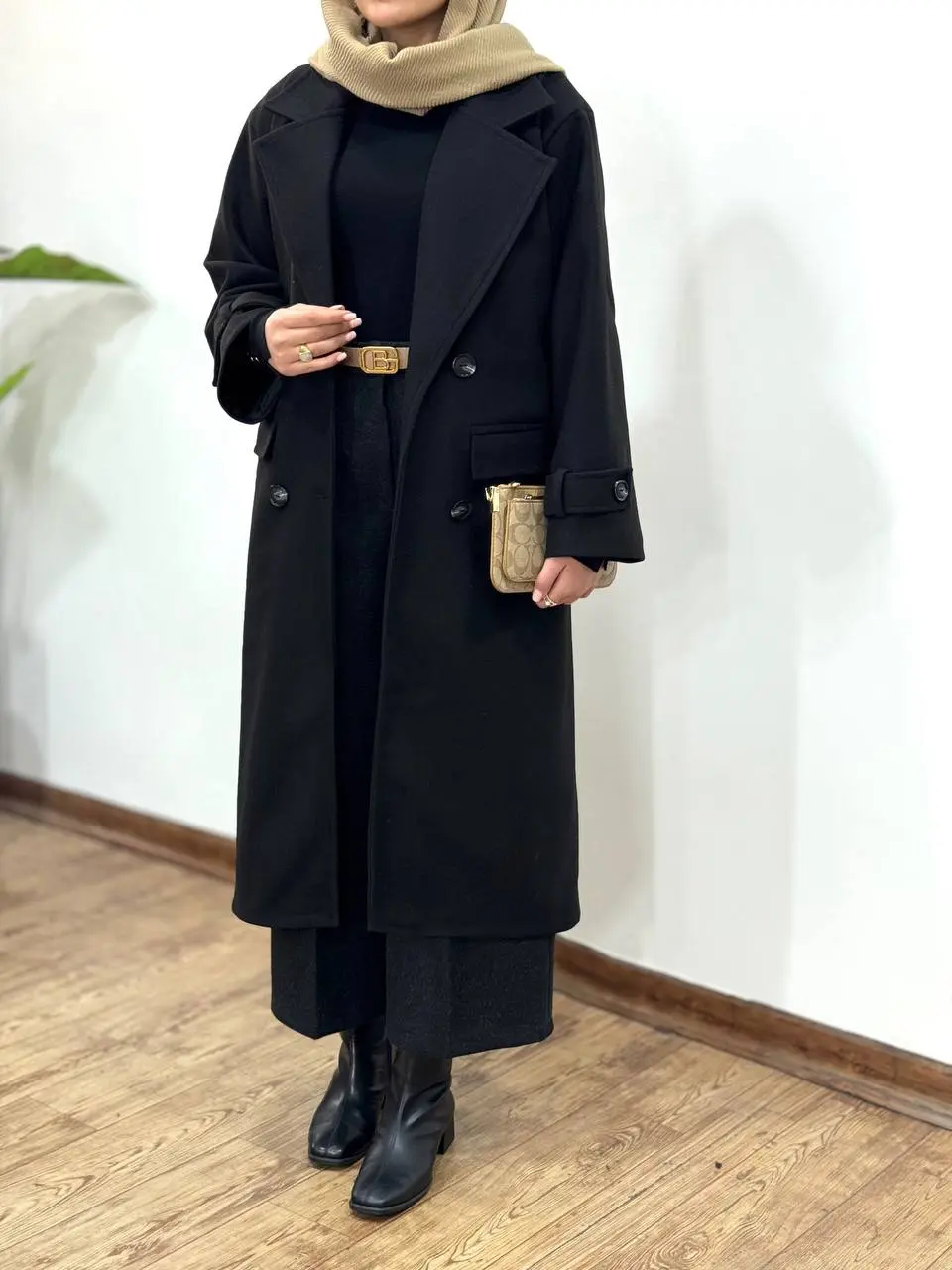 پالتو فوتر بلند آستردار سایدا